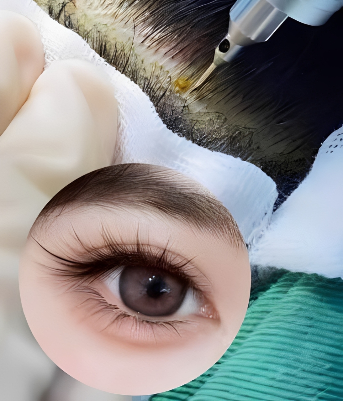 Eyelash hair transplant procedure
